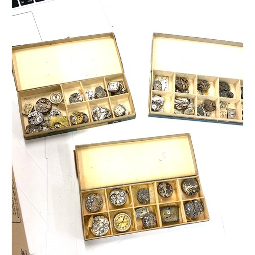 527 - Selection of vintage mechanical watch movements and parts