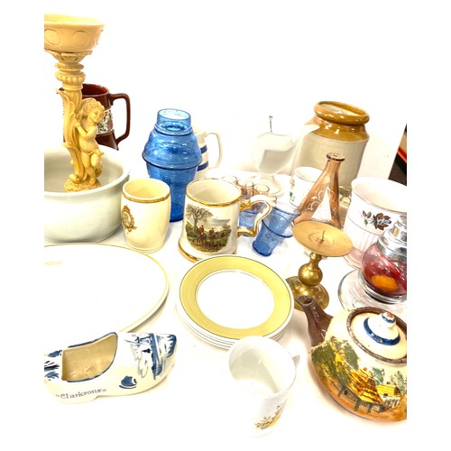 308 - Large selection of collectables to include  jugs, glasses, candlesticks, plates etc