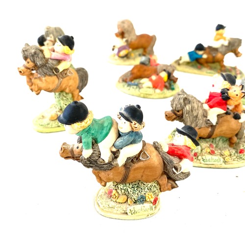 714 - 1980's Thelwell Pony figures to include Pony not yet broken, the greatest, the night before christma... 