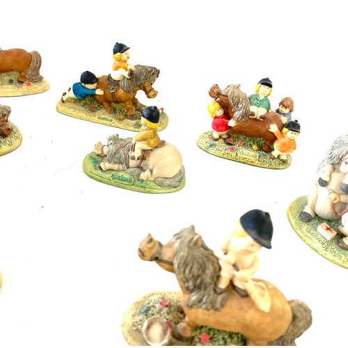 714 - 1980's Thelwell Pony figures to include Pony not yet broken, the greatest, the night before christma... 