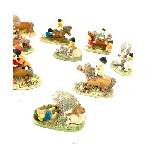 714 - 1980's Thelwell Pony figures to include Pony not yet broken, the greatest, the night before christma... 