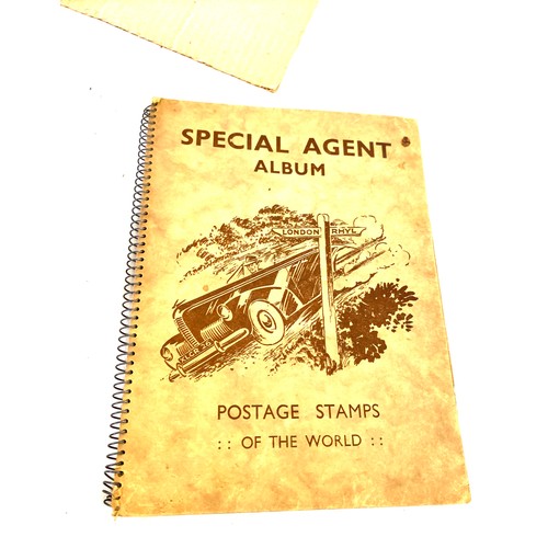 694 - Selection of vintage stamps to include special agent album, stamps of the world