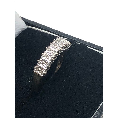 160 - 9ct gold diamond half-eternity dress ring (1.7g)