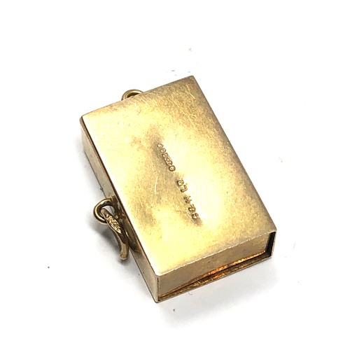 170 - 9ct gold vintage matchbox charm (3.4g)