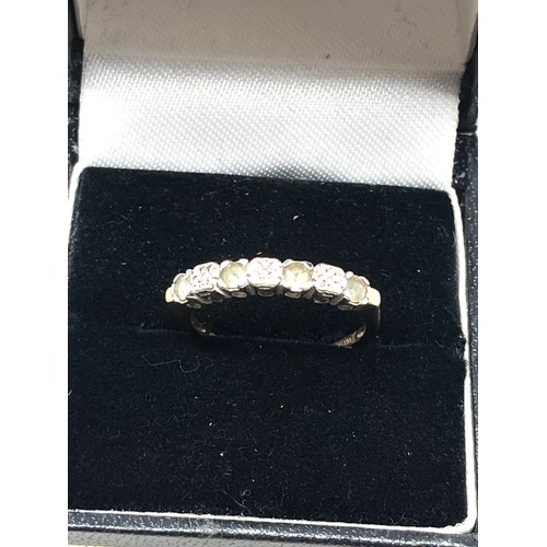 111 - 9ct gold vintage diamond & gemstone set  ring (1.7g)