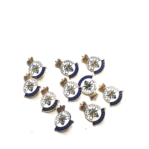 460 - 10 military veteran enamel badges