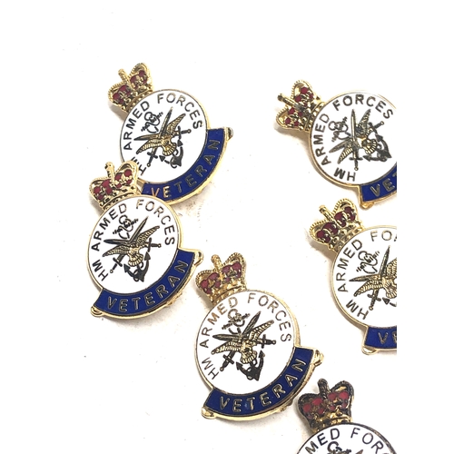 460 - 10 military veteran enamel badges