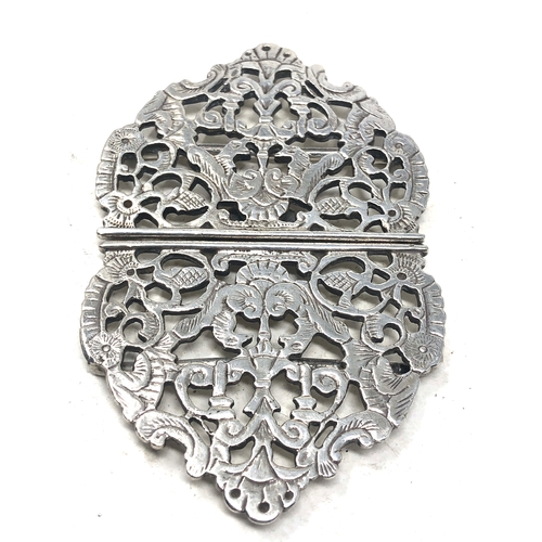 28 - silver hallmarked nurses buckle