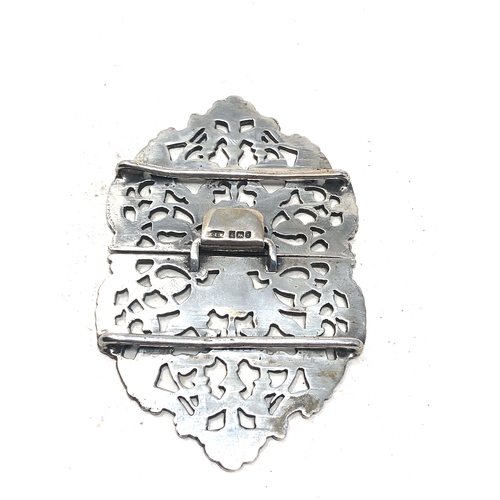 28 - silver hallmarked nurses buckle