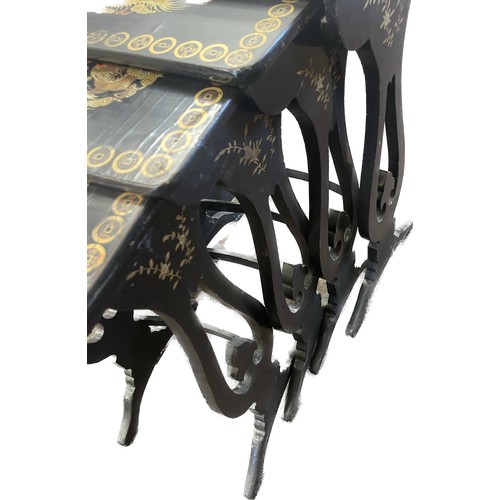 388 - Set of four oriental nest of tables