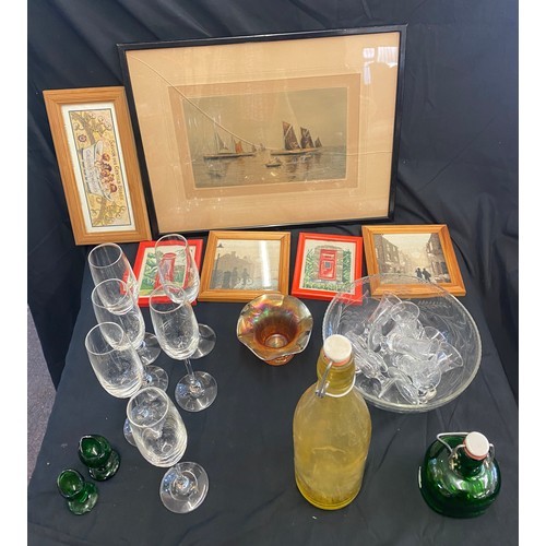 343 - Large selection of collectables to include canteen of cutlery, picture frames, vintage doll, glasswa... 
