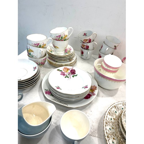 821 - Large selection of part tea sets includes Crown Clarence, Edinburgh, Victoria china etc