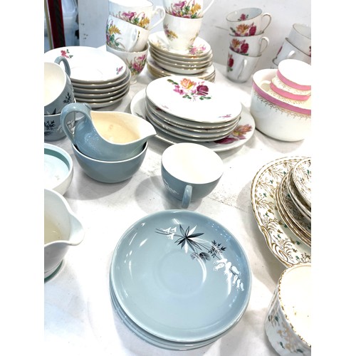 821 - Large selection of part tea sets includes Crown Clarence, Edinburgh, Victoria china etc