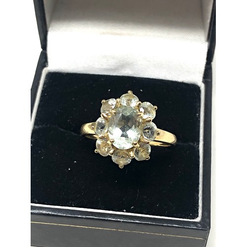 82 - 9ct gold stone set ring weight 3.5g