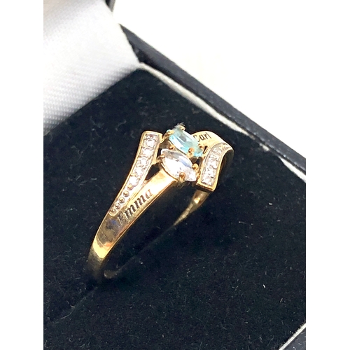 83 - 9ct gold stone set ring ring weight 1.5g