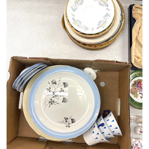 820 - Box of China to include antique pieces, Wedgwood etc