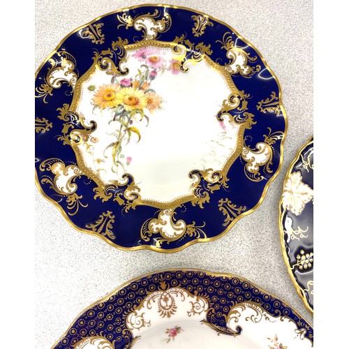 594 - 3 Victorian collector plates to include Royal Crown Derby, Coalport