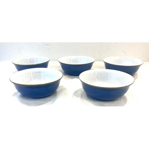 884 - Selection of 5 Denby Imperial blue bowls