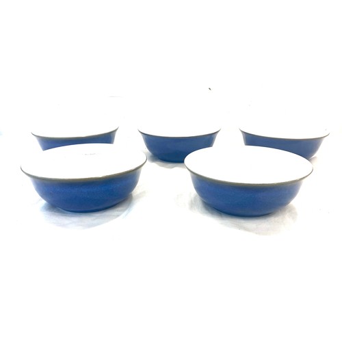 884 - Selection of 5 Denby Imperial blue bowls