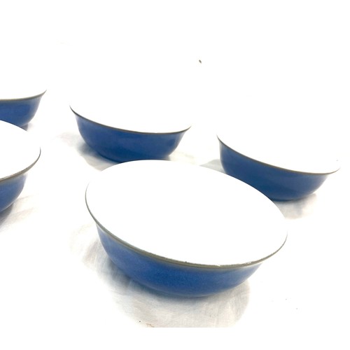 884 - Selection of 5 Denby Imperial blue bowls