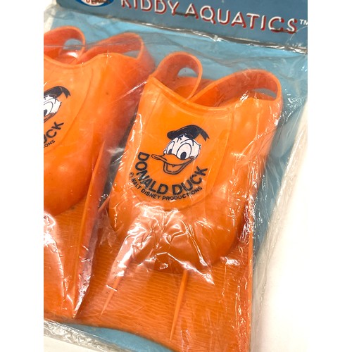 650 - Vintage 1970's Donald Duck swimming fins by Ideal in original packaging