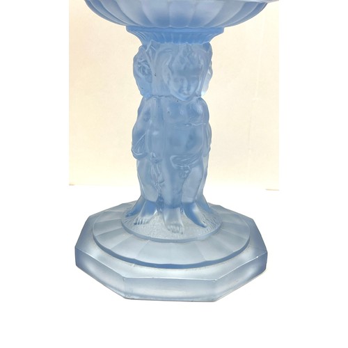 679 - Art Deco glass stand German cherubs