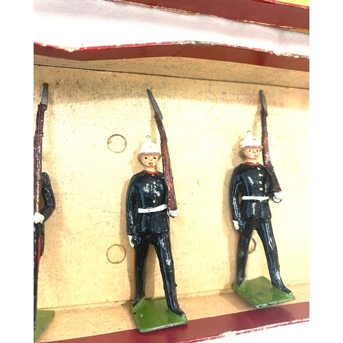 692 - Vintage Britains Royal Marines with moving arms in original box