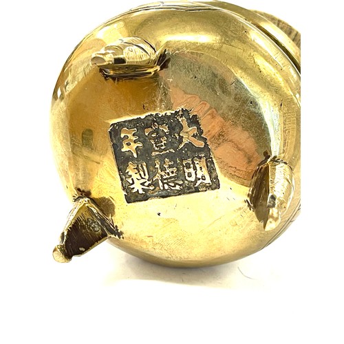 658 - Chinese brass censer burner, 6 character Xaunde mark