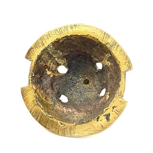 658 - Chinese brass censer burner, 6 character Xaunde mark