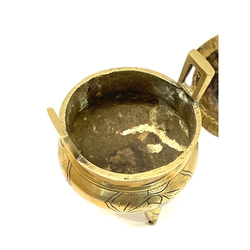 658 - Chinese brass censer burner, 6 character Xaunde mark