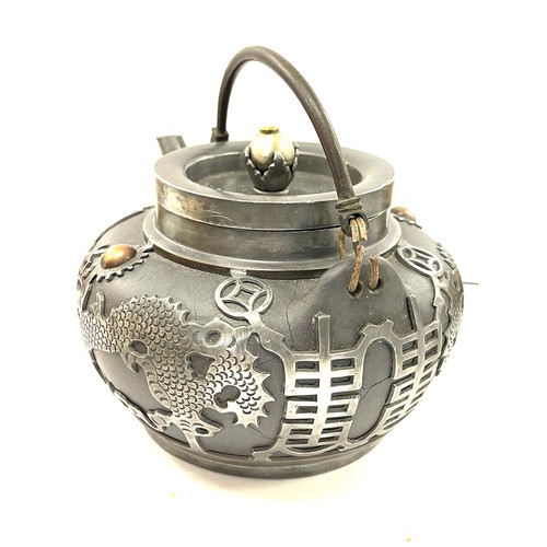 675 - Antique Chinese Yixing pewter teapot