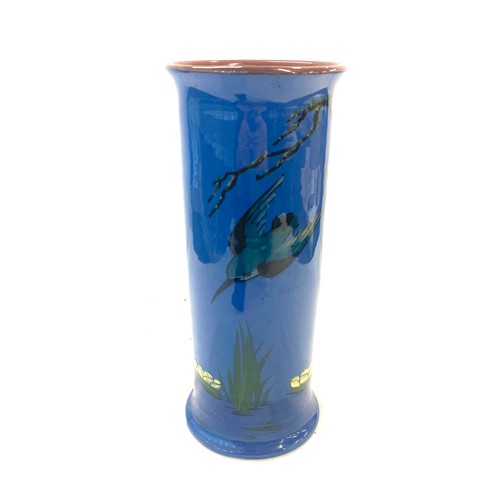 611 - Art Deco Devon Torquayware Kingfisher vase, approximate height 10 iches , good overall condition