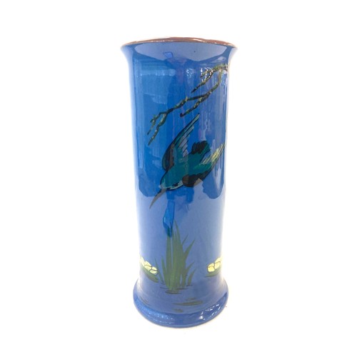 611 - Art Deco Devon Torquayware Kingfisher vase, approximate height 10 iches , good overall condition