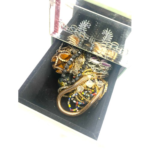 905 - Large selection of ladies  costume jewellery together with jewellery box