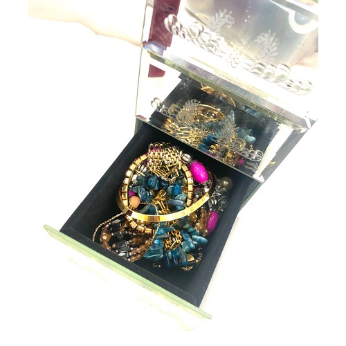 905 - Large selection of ladies  costume jewellery together with jewellery box