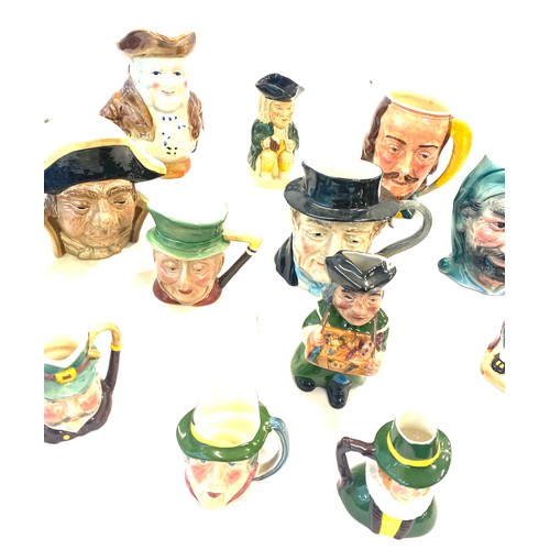 583 - Selection of toby jugs, various sizes to include Staffordshire, Sylvac and Beswick to include 2 larg... 