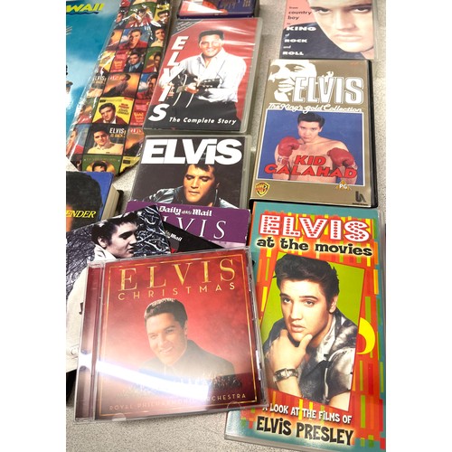 899 - Selection Elvis memorbillia to include CD's, Videos, wall plaques, tie etc