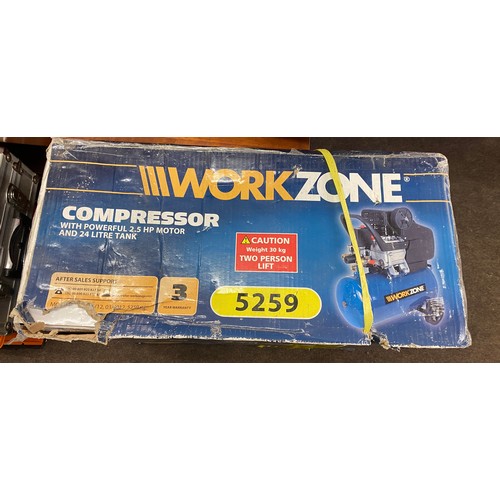 880 - New unopened Workzone Compressor 2.5 HP