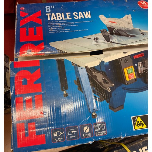 842 - 8 Inch Ferrex table saw, 1200 watt motor, in working order