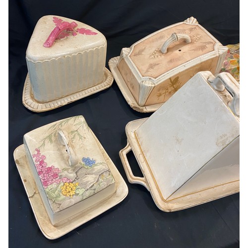 799 - Selection of 6 vintage cheese dishes includes Moorland etc