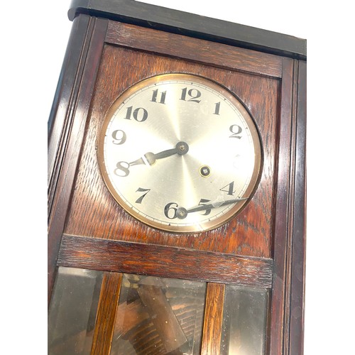 588 - Vintage wall hanging 2 key hole wall hanging clock