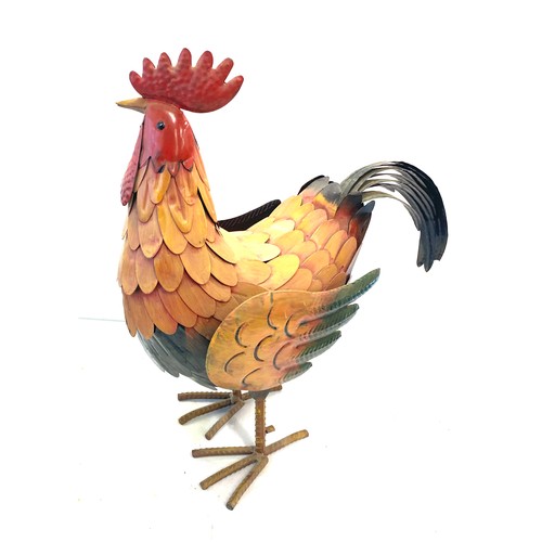 910 - Metal Cockeral, decorative piece, approximate height: 19 inches, breast 8 inches, length 17 inches