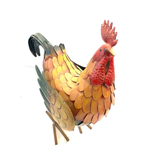 910 - Metal Cockeral, decorative piece, approximate height: 19 inches, breast 8 inches, length 17 inches