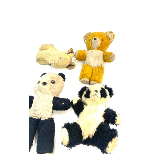 582 - Selection 5 vintage teddies