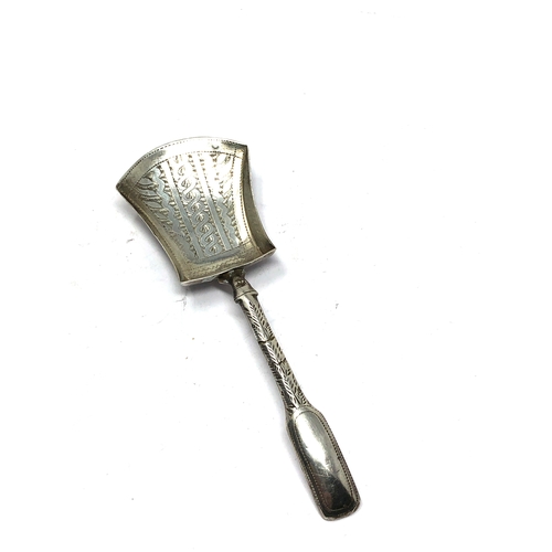 42 - Antique georgian silver tea caddy spoon repair to handle