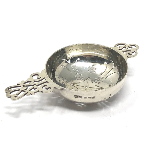 52 - Vintage silver tea strainer sheffield silver hallmarks