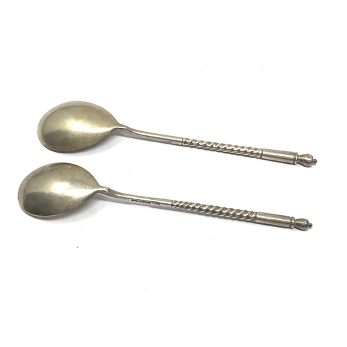 58 - 2 antique russian silver spoons