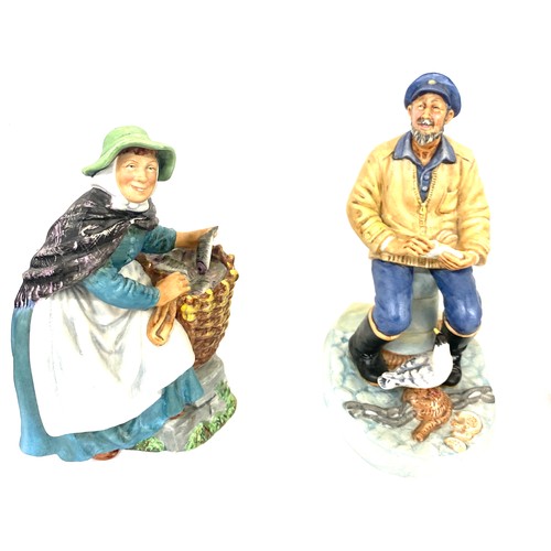 621 - Selection of 4 Royal Doulton lady figures includes Old Meg, The Sea Farer, The Bachelor, Gentleman f... 