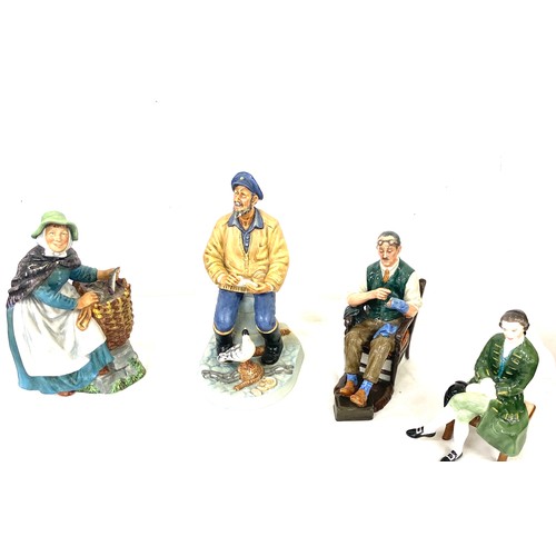 621 - Selection of 4 Royal Doulton lady figures includes Old Meg, The Sea Farer, The Bachelor, Gentleman f... 