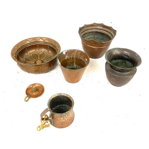 903 - Selection of signed copper ware, signed by Tomnshend